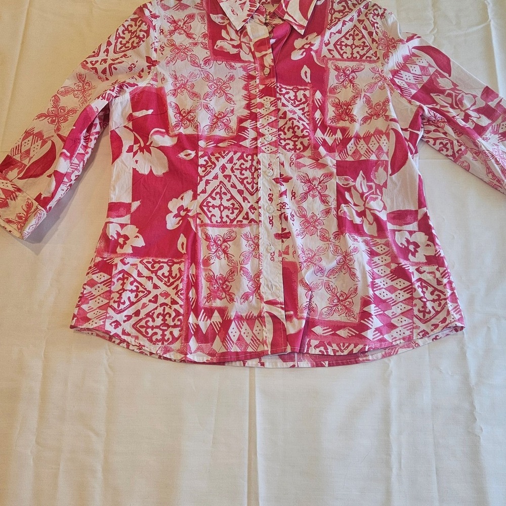 Coldwater Creek Floral‎ Paisley Button Blouse
